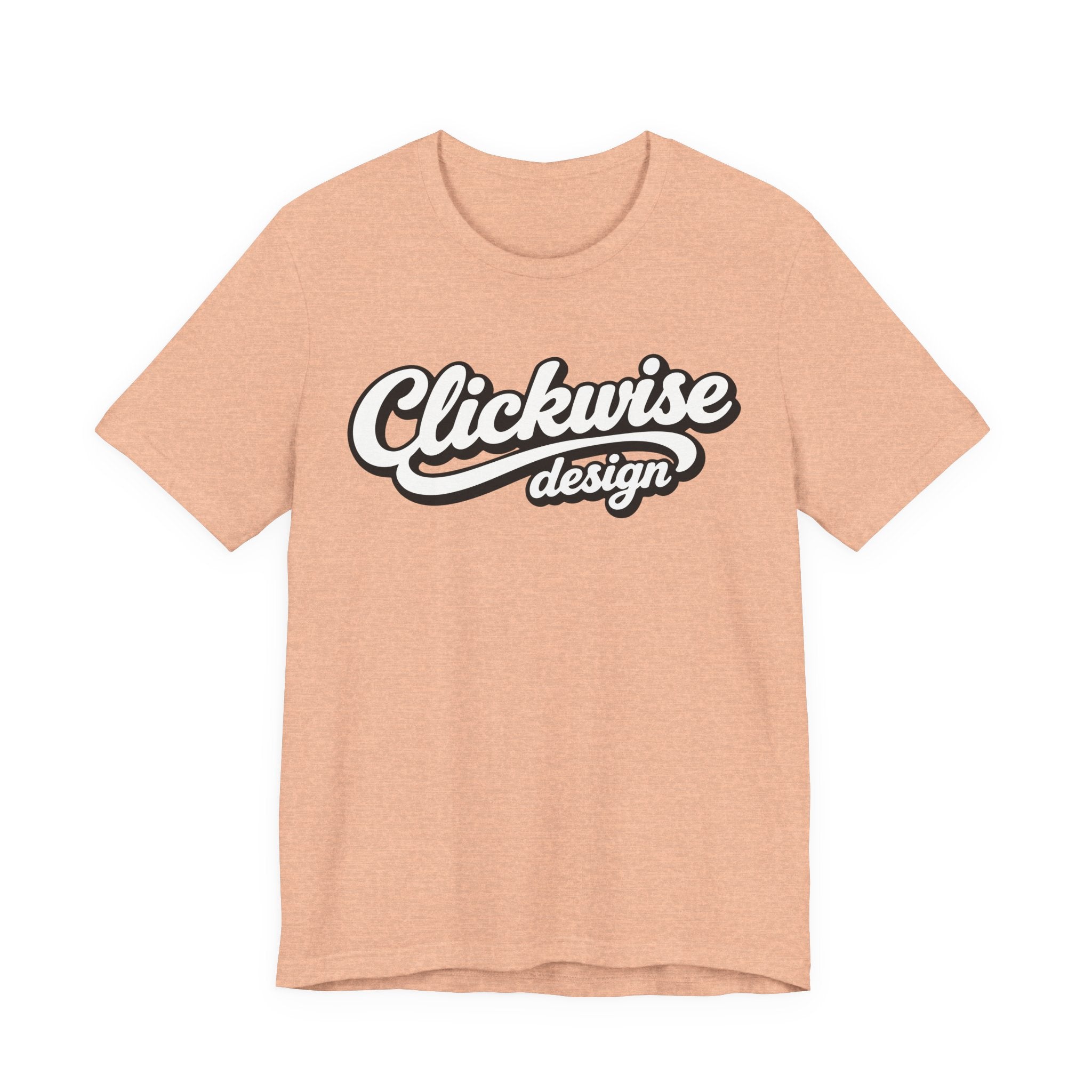 T-Shirt — "Clickwise Design" Retro Script Logo Tee