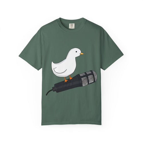 Duck on Mic T-Shirt — Cute Podcasting Tee for Hosts & Music Lovers