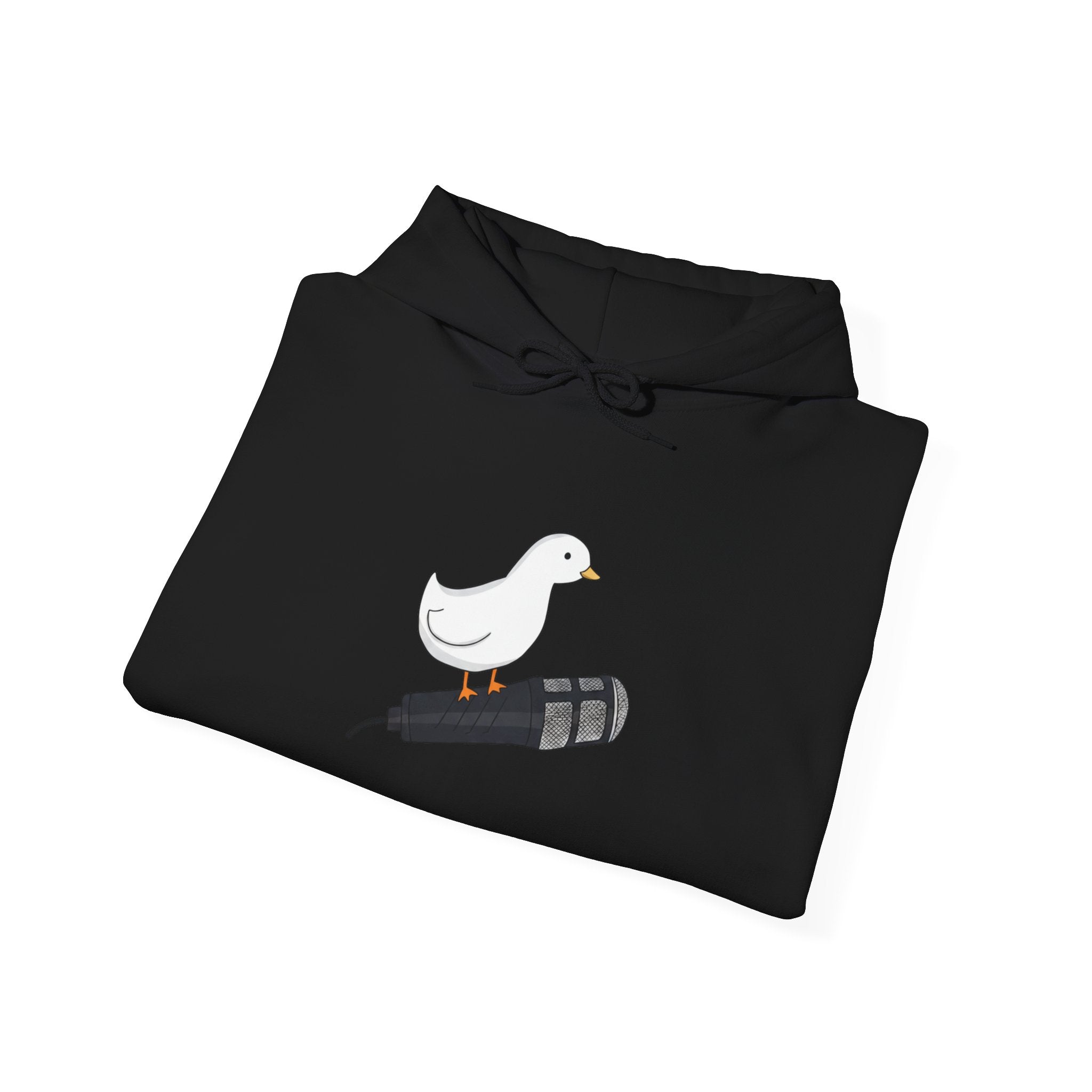 Seagull on Microphone Hoodie — Cute Bird Music Lover Pullover