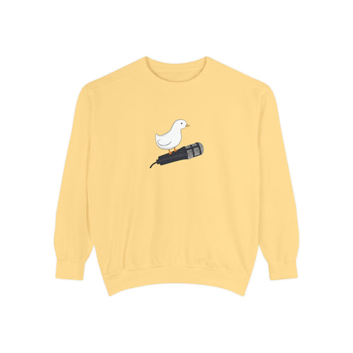 Duck & Microphone Sweatshirt — Cute Musician Graphic Crewneck