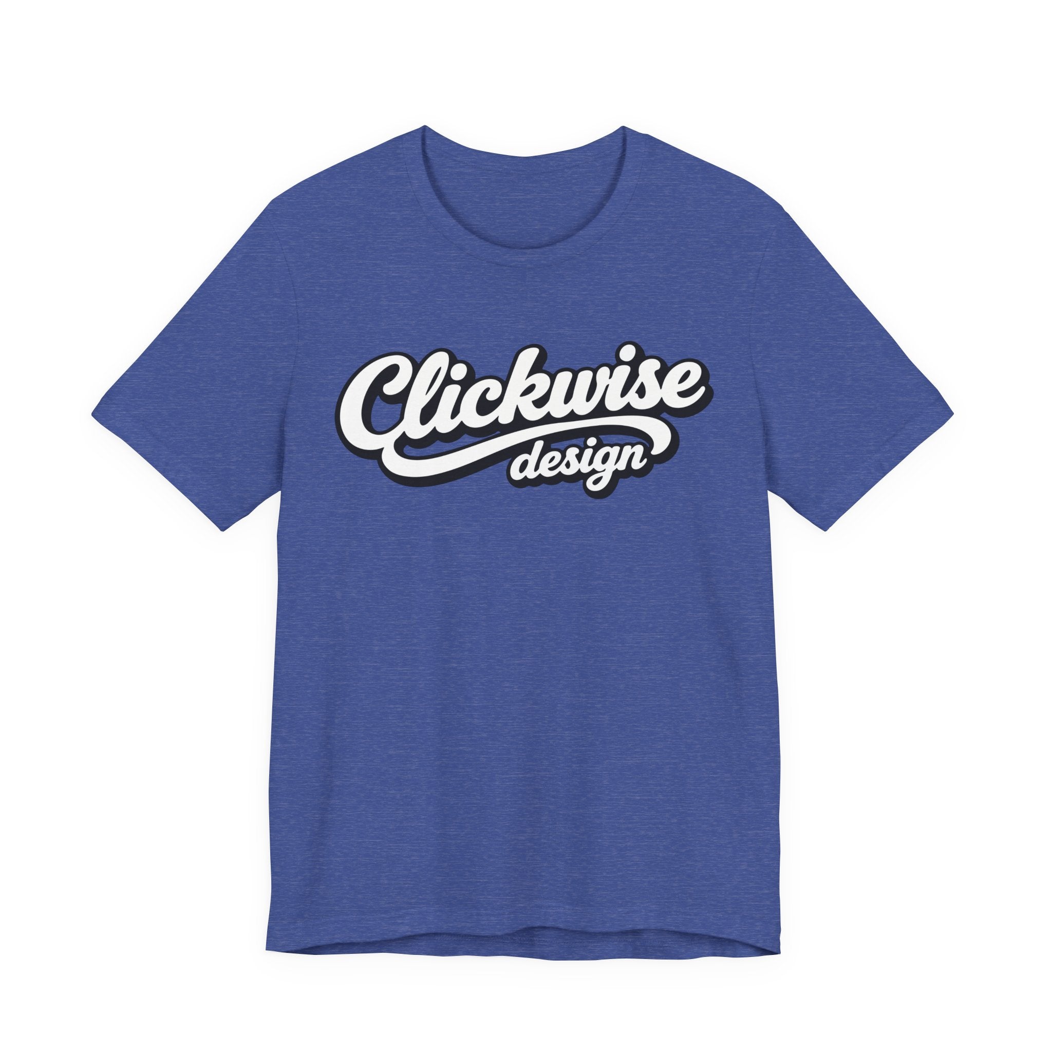 T-Shirt — "Clickwise Design" Retro Script Logo Tee