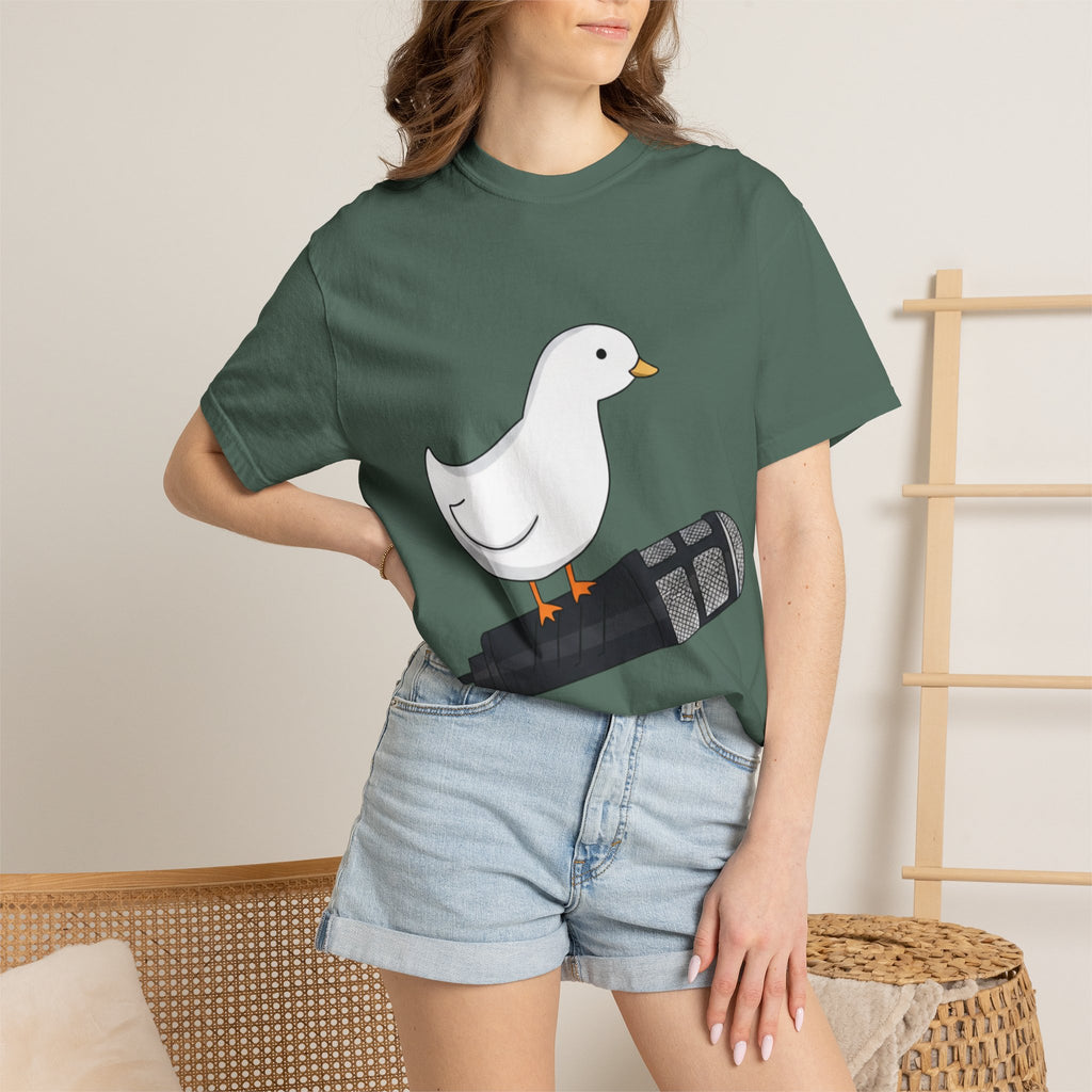 Duck on Mic T-Shirt — Cute Podcasting Tee for Hosts & Music Lovers