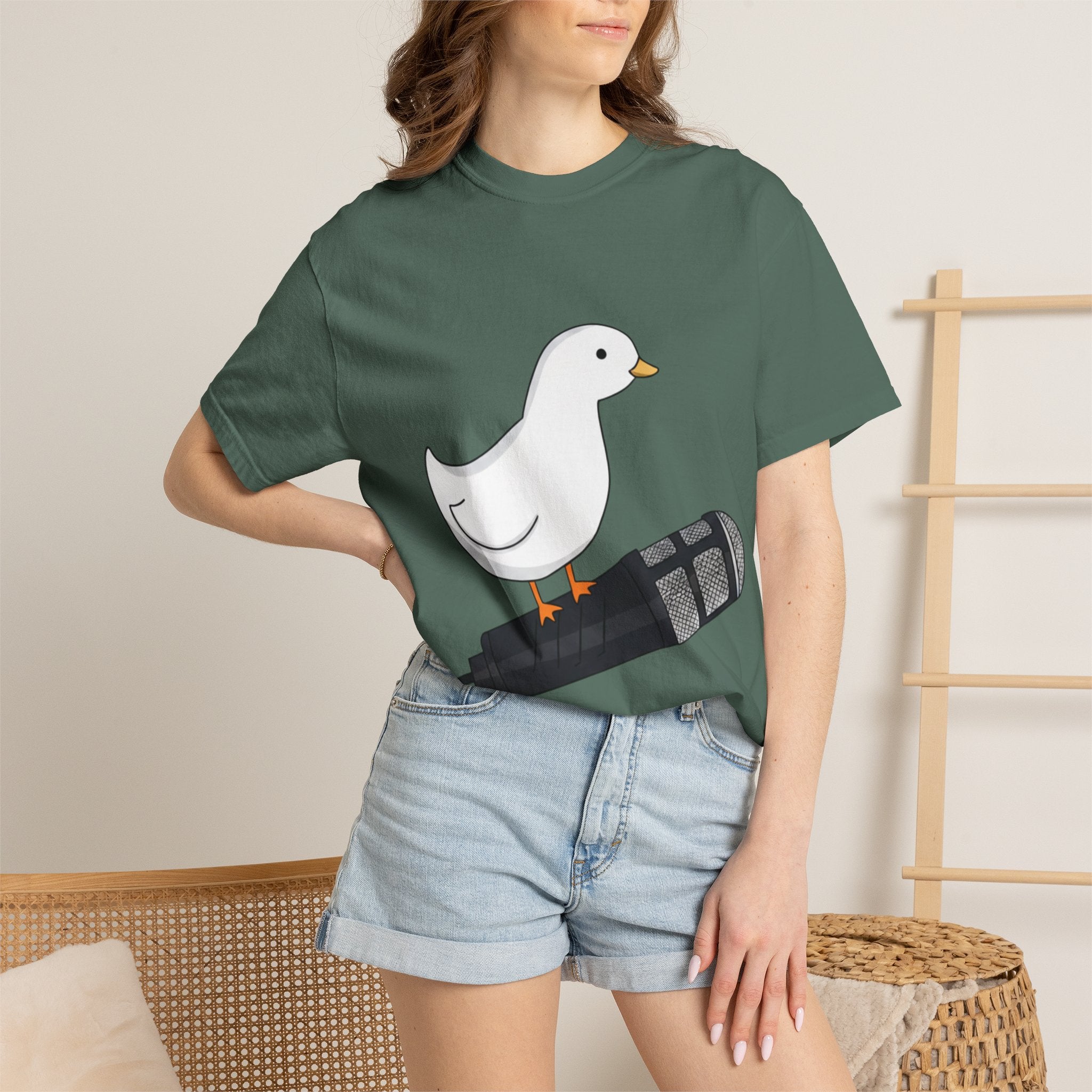 Duck on Mic T-Shirt — Cute Podcasting Tee for Hosts & Music Lovers