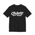 T-Shirt — "Clickwise Design" Retro Script Logo Tee
