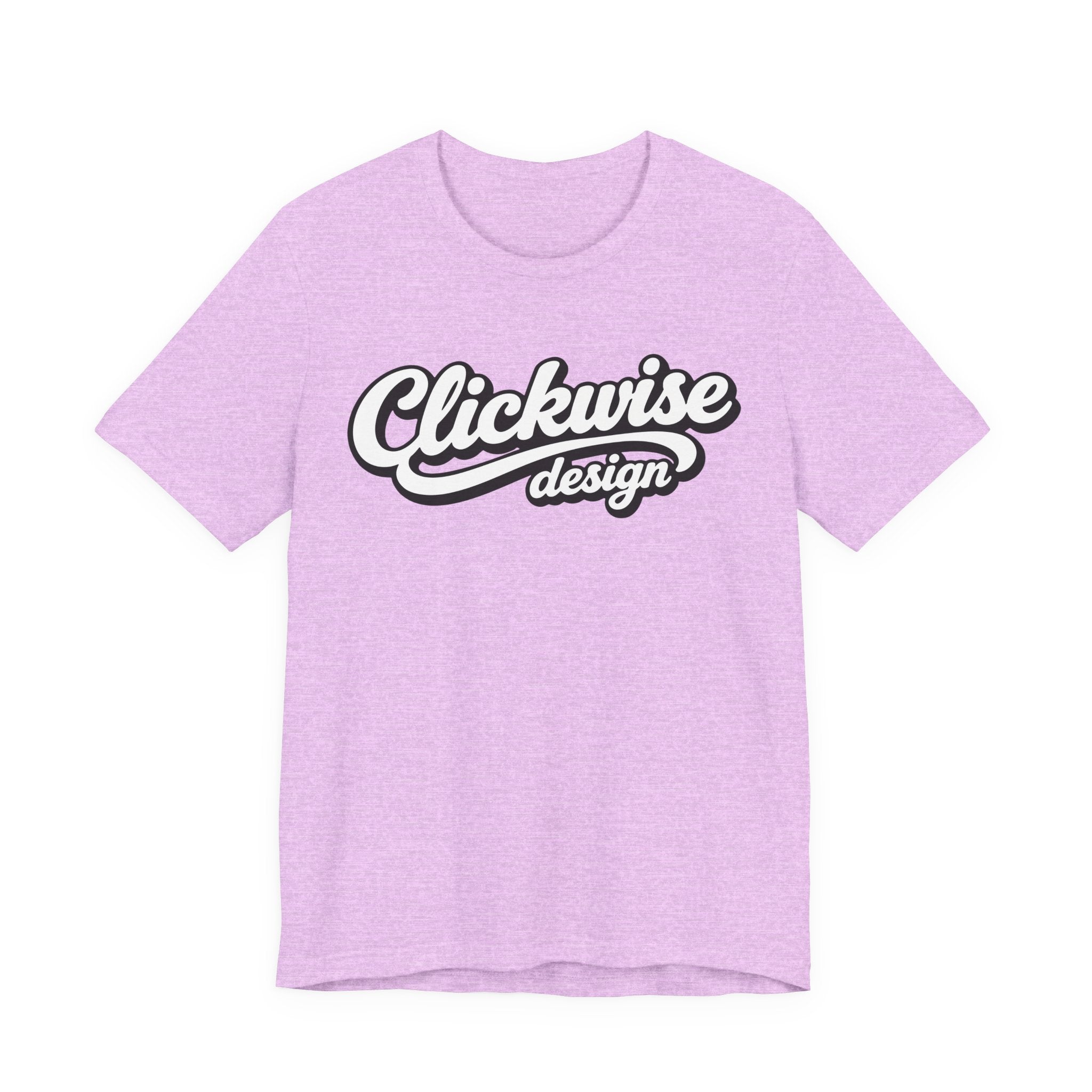 T-Shirt — "Clickwise Design" Retro Script Logo Tee