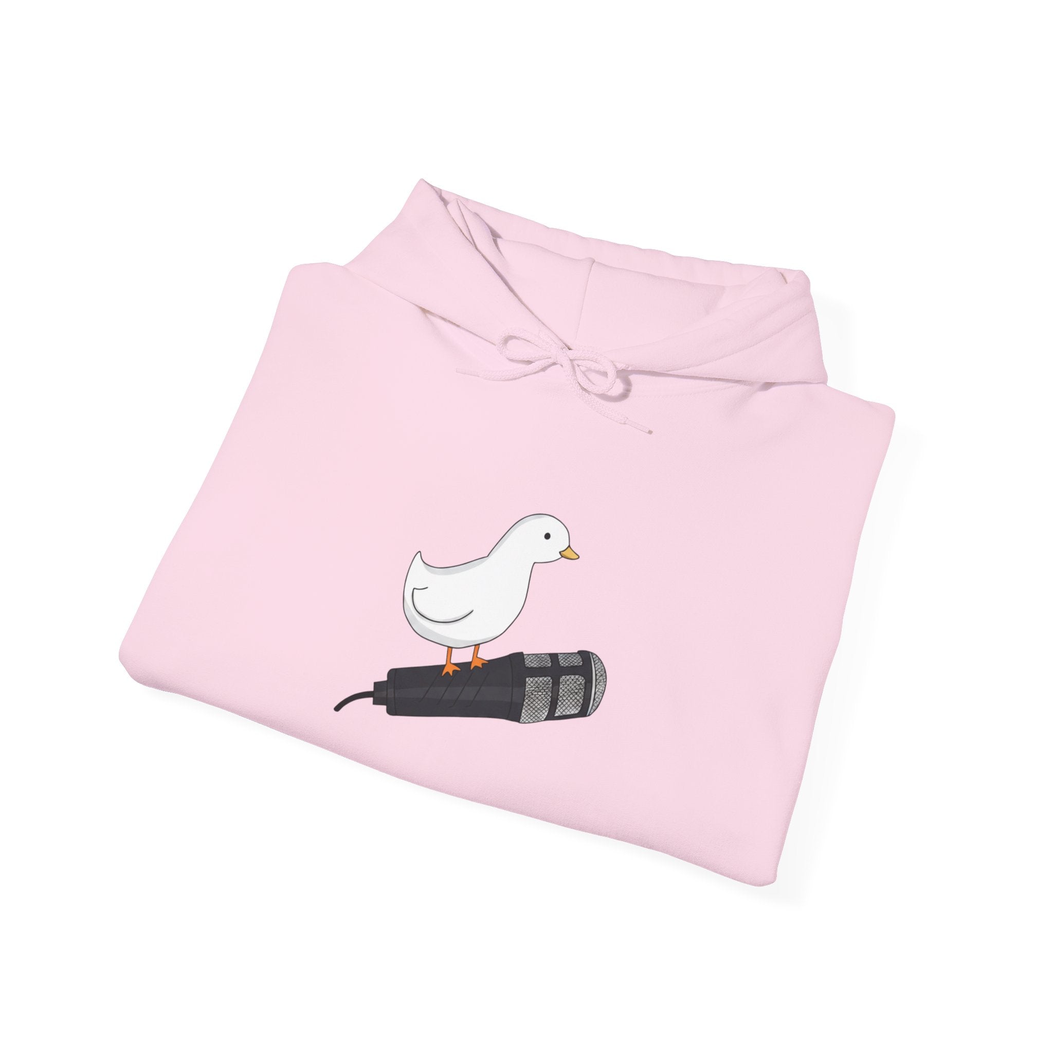 Seagull on Microphone Hoodie — Cute Bird Music Lover Pullover