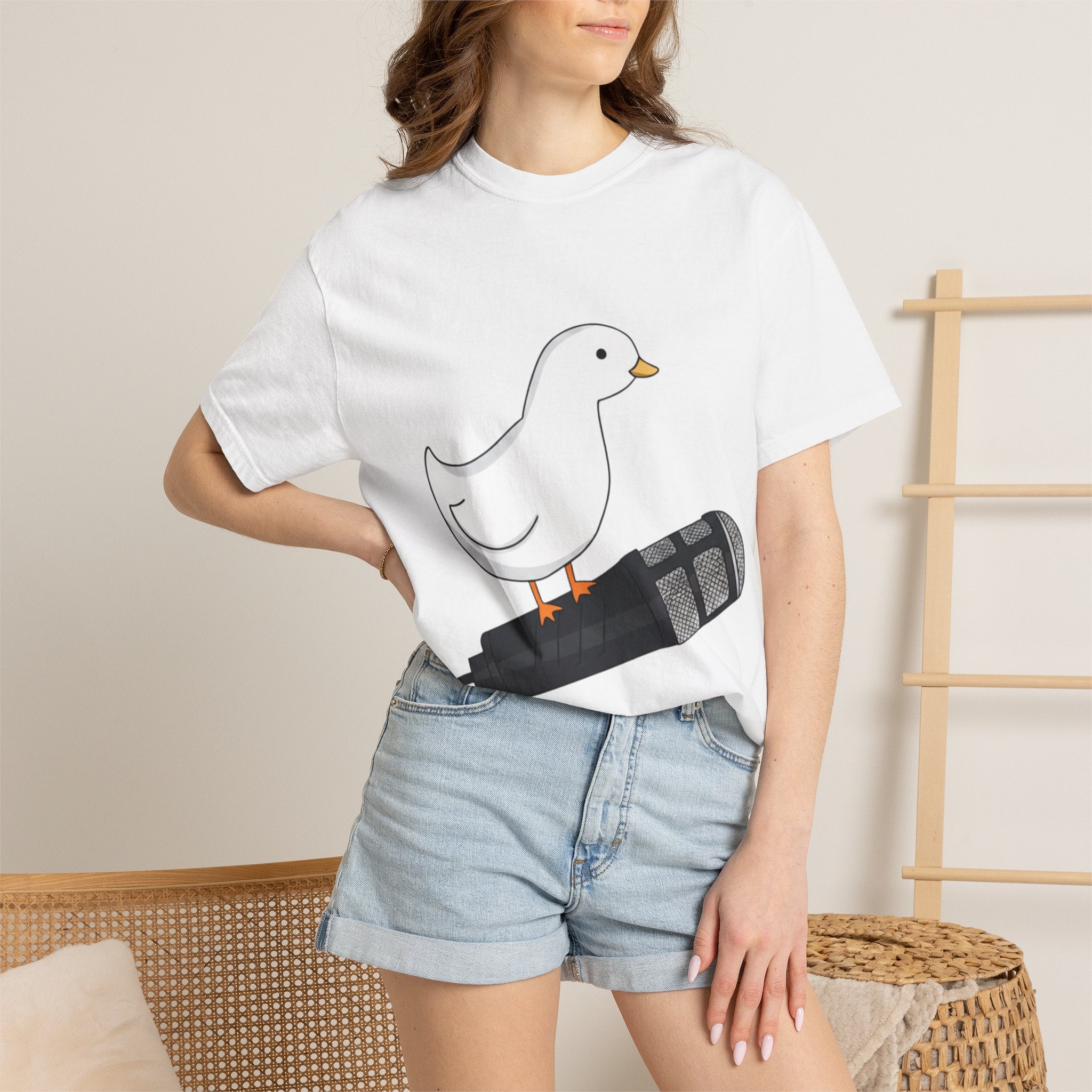 Duck on Mic T-Shirt — Cute Podcasting Tee for Hosts & Music Lovers