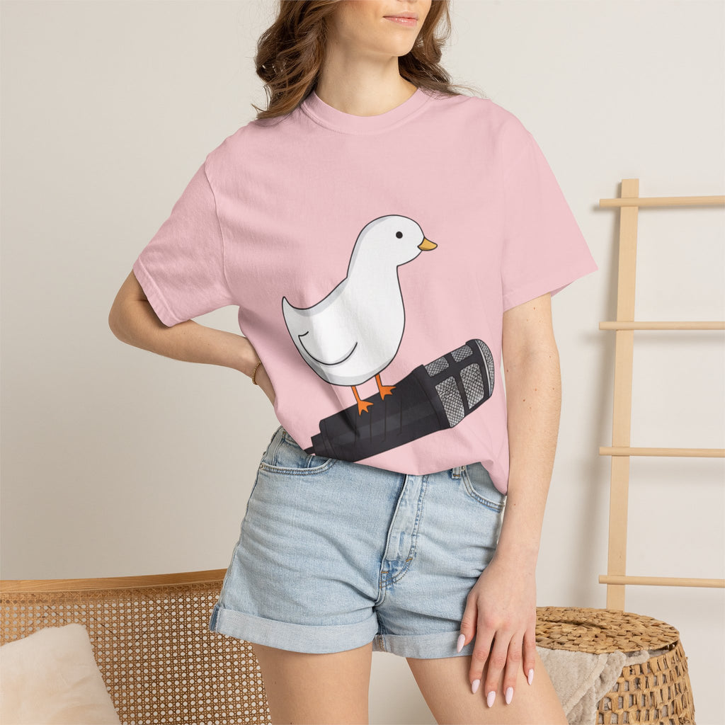 Duck on Mic T-Shirt — Cute Podcasting Tee for Hosts & Music Lovers