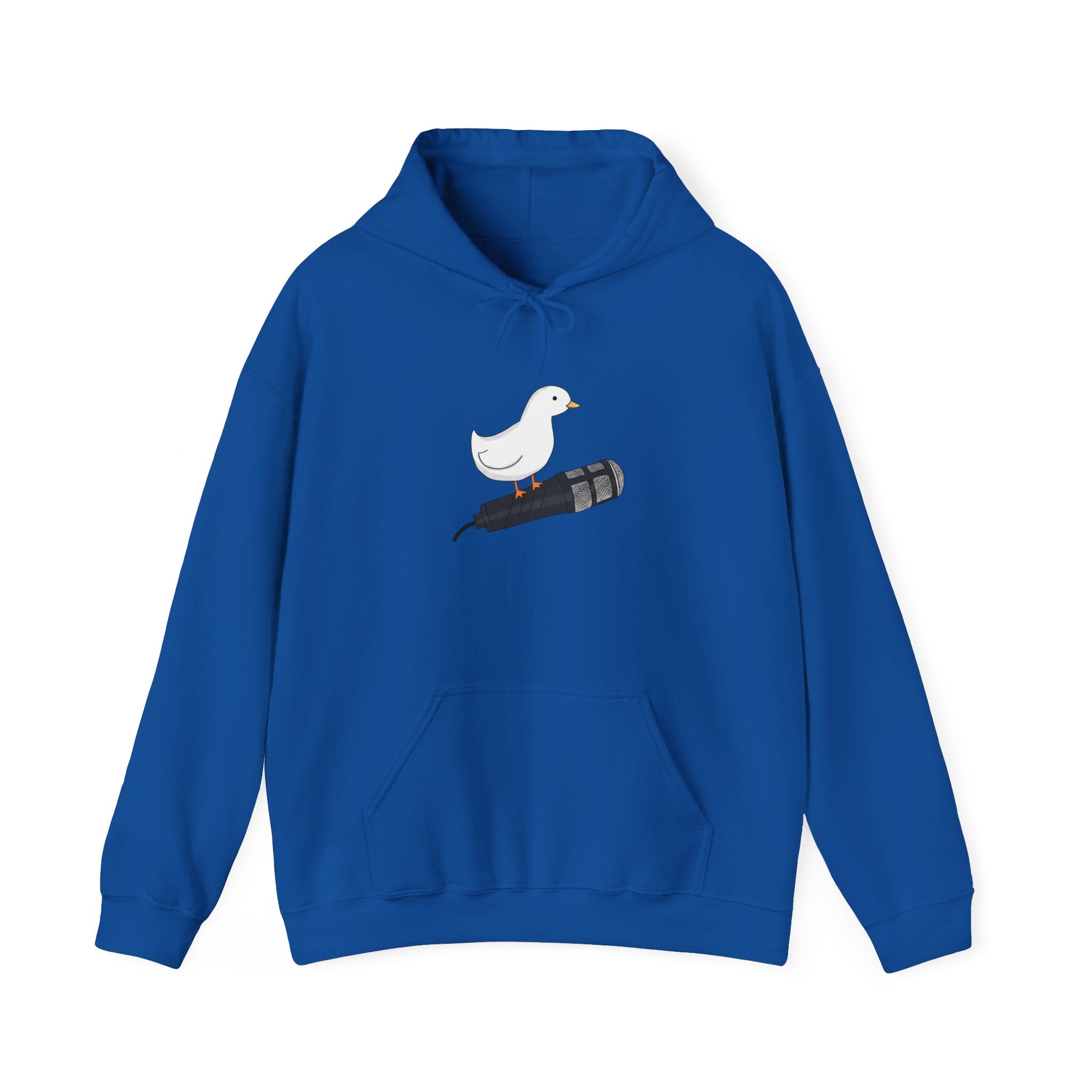 Seagull on Microphone Hoodie — Cute Bird Music Lover Pullover