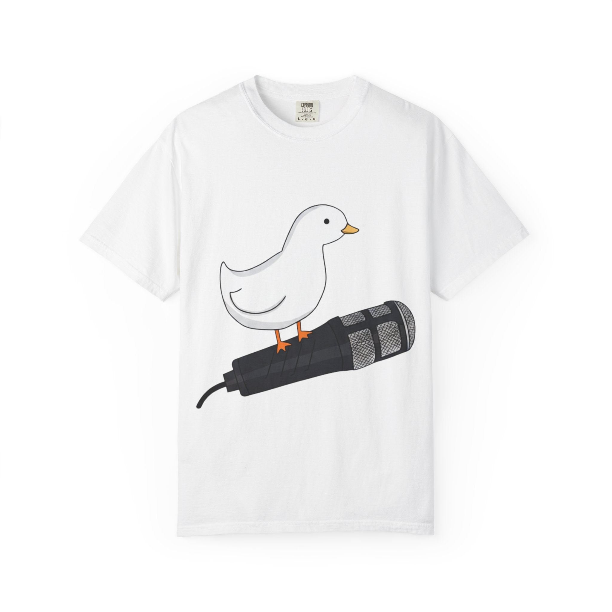Duck on Mic T-Shirt — Cute Podcasting Tee for Hosts & Music Lovers